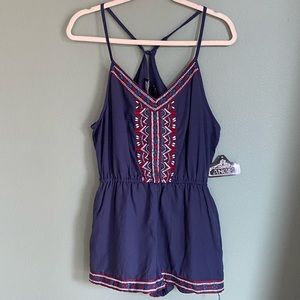 NWT Angie Embroidered Romper